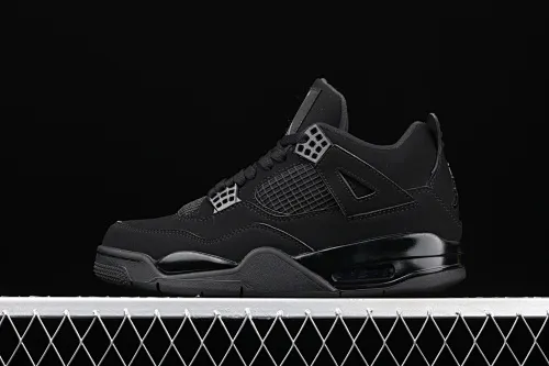 All Categories Air Jordan Jordan Series Basketball Shoes Air Jordan 4 Pure Original Air Jordan 4 "Black Cat" AJ4 Joe 4 Black Cat First Layer Authentic Standard CU1110-010